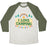 Virgin Teez  Baseball Tee Unisex Tri-Blend Baseball Tee / small / Oatmeal / Moss I LOVE CAMPING (POCKET CAMP PARODY) UNISEX TRI-BLEND BASEBALL TEE