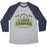 Virgin Teez  Baseball Tee Unisex Tri-Blend Baseball Tee / small / Athletic Gray / Navy I LOVE CAMPING (POCKET CAMP PARODY) UNISEX TRI-BLEND BASEBALL TEE
