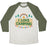 Virgin Teez  Baseball Tee Unisex Tri-Blend Baseball Tee / small / Oatmeal / Moss I LOVE CAMPING (POCKET CAMP PARODY) UNISEX TRI-BLEND BASEBALL TEE
