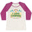 Virgin Teez  Baseball Tee Women's Tri-Blend Baseball Tee / small / Oatmeal / Berry I LOVE CAMPING (POCKET CAMP PARODY) WOMEN'S TRI-BLEND BASEBALL TEE