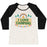 Virgin Teez  Baseball Tee Women's Tri-Blend Baseball Tee / small / Oatmeal / Black I LOVE CAMPING (POCKET CAMP PARODY) WOMEN'S TRI-BLEND BASEBALL TEE