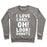 Virgin Teez  Pullover Crewneck Sweatshirt / x-small / Heathered Gray I LOVE CARDI...OH! LOOK! DONUTS (WHITE) CREWNECK SWEATSHIRT