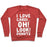 Virgin Teez  Pullover Crewneck Sweatshirt / x-small / Heathered Red I LOVE CARDI...OH! LOOK! DONUTS (WHITE) CREWNECK SWEATSHIRT