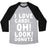 Virgin Teez  Baseball Tee Unisex Tri-Blend Baseball Tee / small / Athletic Gray / Black I LOVE CARDI...OH! LOOK! DONUTS (WHITE) UNISEX TRI-BLEND BASEBALL TEE