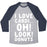 Virgin Teez  Baseball Tee Unisex Tri-Blend Baseball Tee / small / Athletic Gray / Navy I LOVE CARDI...OH! LOOK! DONUTS (WHITE) UNISEX TRI-BLEND BASEBALL TEE