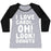 Virgin Teez  Baseball Tee Women's Tri-Blend Baseball Tee / small / Athletic Gray / Black I LOVE CARDI...OH! LOOK! DONUTS (WHITE) WOMEN'S TRI-BLEND BASEBALL TEE