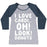 Virgin Teez  Baseball Tee Women's Tri-Blend Baseball Tee / small / Athletic Gray / Navy I LOVE CARDI...OH! LOOK! DONUTS (WHITE) WOMEN'S TRI-BLEND BASEBALL TEE