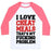 Virgin Teez  Baseball Tee Unisex Classic Baseball Tee / x-small / White/Neon Pink I LOVE CHEAT MEALS THAT'S MY F***ING PROBLEM UNISEX CLASSIC BASEBALL TEE