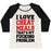 Virgin Teez  Baseball Tee Women's Tri-Blend Baseball Tee / small / Oatmeal / Black I LOVE CHEAT MEALS THAT'S MY F***ING PROBLEM WOMEN'S TRI-BLEND BASEBALL TEE