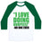 Virgin Teez  Baseball Tee Unisex Classic Baseball Tee / x-small / White/Dark Green I LOVE DOING BURPEES UNISEX CLASSIC BASEBALL TEE