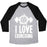 Virgin Teez  Baseball Tee Unisex Tri-Blend Baseball Tee / small / Athletic Gray / Black I LOVE EXORCISING UNISEX TRI-BLEND BASEBALL TEE