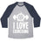 Virgin Teez  Baseball Tee Unisex Tri-Blend Baseball Tee / small / Athletic Gray / Navy I LOVE EXORCISING UNISEX TRI-BLEND BASEBALL TEE