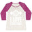 Virgin Teez  Baseball Tee Women's Tri-Blend Baseball Tee / small / Oatmeal / Berry I LOVE EXORCISING WOMEN'S TRI-BLEND BASEBALL TEE