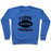 Virgin Teez  Pullover Crewneck Sweatshirt / x-small / Heathered Blue I LOVE FOOTBALL CREWNECK SWEATSHIRT