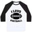 Virgin Teez  Baseball Tee Unisex Classic Baseball Tee / x-small / White/Black I LOVE FOOTBALL UNISEX CLASSIC BASEBALL TEE