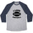 Virgin Teez  Baseball Tee Unisex Tri-Blend Baseball Tee / small / Athletic Gray / Navy I LOVE FOOTBALL UNISEX TRI-BLEND BASEBALL TEE