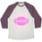 Virgin Teez  Baseball Tee Unisex Tri-Blend Baseball Tee / small / Oatmeal / Maroon I LOVE FOOTBALL UNISEX TRI-BLEND BASEBALL TEE