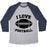 Virgin Teez  Baseball Tee Unisex Tri-Blend Baseball Tee / small / Athletic Gray / Navy I LOVE FOOTBALL UNISEX TRI-BLEND BASEBALL TEE