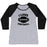 Virgin Teez  Baseball Tee Women's Tri-Blend Baseball Tee / small / Athletic Gray / Black I LOVE FOOTBALL WOMEN'S TRI-BLEND BASEBALL TEE