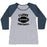 Virgin Teez  Baseball Tee Women's Tri-Blend Baseball Tee / small / Athletic Gray / Navy I LOVE FOOTBALL WOMEN'S TRI-BLEND BASEBALL TEE