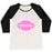 Virgin Teez  Baseball Tee Women's Tri-Blend Baseball Tee / small / Oatmeal / Black I LOVE FOOTBALL WOMEN'S TRI-BLEND BASEBALL TEE