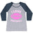 Virgin Teez  Baseball Tee Women's Tri-Blend Baseball Tee / small / Athletic Gray / Navy I LOVE FOOTBALL WOMEN'S TRI-BLEND BASEBALL TEE
