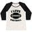 Virgin Teez  Baseball Tee Women's Tri-Blend Baseball Tee / small / Oatmeal / Black I LOVE FOOTBALL WOMEN'S TRI-BLEND BASEBALL TEE