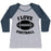 Virgin Teez  Baseball Tee Women's Tri-Blend Baseball Tee / small / Athletic Gray / Navy I LOVE FOOTBALL WOMEN'S TRI-BLEND BASEBALL TEE