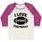 Virgin Teez  Baseball Tee Women's Tri-Blend Baseball Tee / small / Oatmeal / Berry I LOVE FOOTBALL WOMEN'S TRI-BLEND BASEBALL TEE