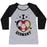 Virgin Teez  Baseball Tee Women's Tri-Blend Baseball Tee / small / Athletic Gray / Black I LOVE GERMANY (SOCCER) WOMEN'S TRI-BLEND BASEBALL TEE