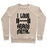 Virgin Teez  Pullover Crewneck Sweatshirt / x-small / Heathered Oatmeal I LOVE HEAVY METAL CREWNECK SWEATSHIRT