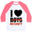 Virgin Teez  Baseball Tee Unisex Classic Baseball Tee / x-small / White/Neon Pink I LOVE HOCKEY MORE THAN BOYS UNISEX CLASSIC BASEBALL TEE