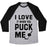 Virgin Teez  Baseball Tee Unisex Tri-Blend Baseball Tee / small / Athletic Gray / Black I LOVE IT WHEN YOU PUCK ME (HOODIE) UNISEX TRI-BLEND BASEBALL TEE