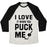 Virgin Teez  Baseball Tee Unisex Tri-Blend Baseball Tee / small / Oatmeal / Black I LOVE IT WHEN YOU PUCK ME (HOODIE) UNISEX TRI-BLEND BASEBALL TEE
