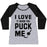 Virgin Teez  Baseball Tee Women's Tri-Blend Baseball Tee / small / Athletic Gray / Black I LOVE IT WHEN YOU PUCK ME (HOODIE) WOMEN'S TRI-BLEND BASEBALL TEE