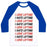 Virgin Teez  Baseball Tee Unisex Classic Baseball Tee / x-small / White/Blue I LOVE LIFTING I HATE LIFTING UNISEX CLASSIC BASEBALL TEE
