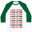 Virgin Teez  Baseball Tee Unisex Classic Baseball Tee / x-small / White/Dark Green I LOVE LIFTING I HATE LIFTING UNISEX CLASSIC BASEBALL TEE