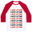 Virgin Teez  Baseball Tee Unisex Classic Baseball Tee / x-small / White/Red I LOVE LIFTING I HATE LIFTING UNISEX CLASSIC BASEBALL TEE
