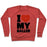 Virgin Teez  Pullover Crewneck Sweatshirt / x-small / Heathered Red I LOVE MY BALLER CREWNECK SWEATSHIRT