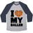 Virgin Teez  Baseball Tee Unisex Tri-Blend Baseball Tee / small / Athletic Gray / Navy I LOVE MY BALLER UNISEX TRI-BLEND BASEBALL TEE