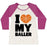Virgin Teez  Baseball Tee Women's Tri-Blend Baseball Tee / small / Oatmeal / Berry I LOVE MY BALLER WOMEN'S TRI-BLEND BASEBALL TEE