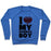 Virgin Teez  Pullover Crewneck Sweatshirt / x-small / Heathered Blue I LOVE MY BASEBALL BOY CREWNECK SWEATSHIRT