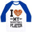 Virgin Teez  Baseball Tee Unisex Classic Baseball Tee / x-small / White/Blue I LOVE MY BASKETBALL PLAYER UNISEX CLASSIC BASEBALL TEE