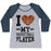 Virgin Teez  Baseball Tee Women's Tri-Blend Baseball Tee / small / Athletic Gray / Navy I LOVE MY BASKETBALL PLAYER WOMEN'S TRI-BLEND BASEBALL TEE