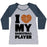 Virgin Teez  Baseball Tee Women's Tri-Blend Baseball Tee / small / Athletic Gray / Navy I LOVE MY BASKETBALL PLAYER WOMEN'S TRI-BLEND BASEBALL TEE