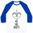 Virgin Teez  Baseball Tee Unisex Classic Baseball Tee / x-small / White/Blue I LOVE MY BIG BOOTY UNISEX CLASSIC BASEBALL TEE