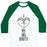 Virgin Teez  Baseball Tee Unisex Classic Baseball Tee / x-small / White/Dark Green I LOVE MY BIG BOOTY UNISEX CLASSIC BASEBALL TEE