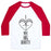 Virgin Teez  Baseball Tee Unisex Classic Baseball Tee / x-small / White/Red I LOVE MY BIG BOOTY UNISEX CLASSIC BASEBALL TEE