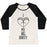 Virgin Teez  Baseball Tee Women's Tri-Blend Baseball Tee / small / Oatmeal / Black I LOVE MY BIG BOOTY WOMEN'S TRI-BLEND BASEBALL TEE