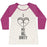 Virgin Teez  Baseball Tee Women's Tri-Blend Baseball Tee / small / Oatmeal / Berry I LOVE MY BIG BOOTY WOMEN'S TRI-BLEND BASEBALL TEE